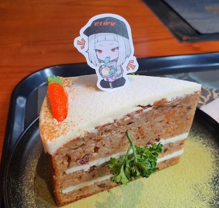 Abram are you okay? You've barely touched your Myo themed carrot cake.