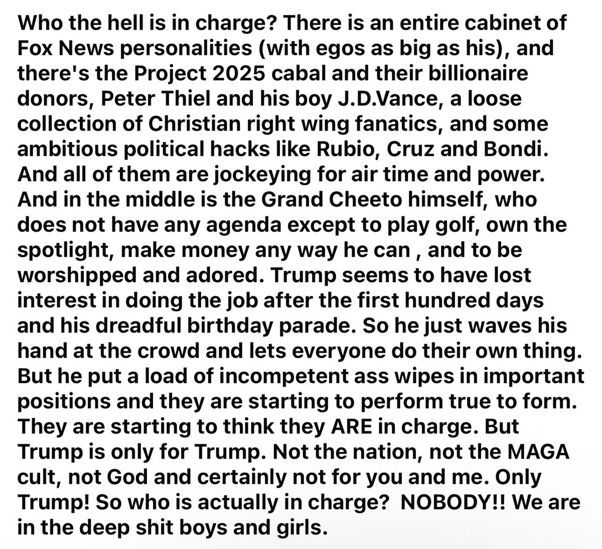 We are SCREWED!!!