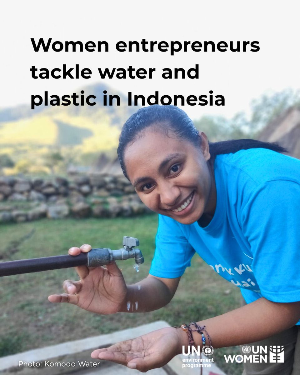 unwomenasia's tweet image. Rising climate risks and water scarcity have long burdened women in eastern Indonesia.
But change is flowing. What was once a 10 km journey for water is now just steps away, thanks to women-led solutions. 🚰
Read more: unwo.men/25wo50WqiPa
#EmPowerForClimate @IIX