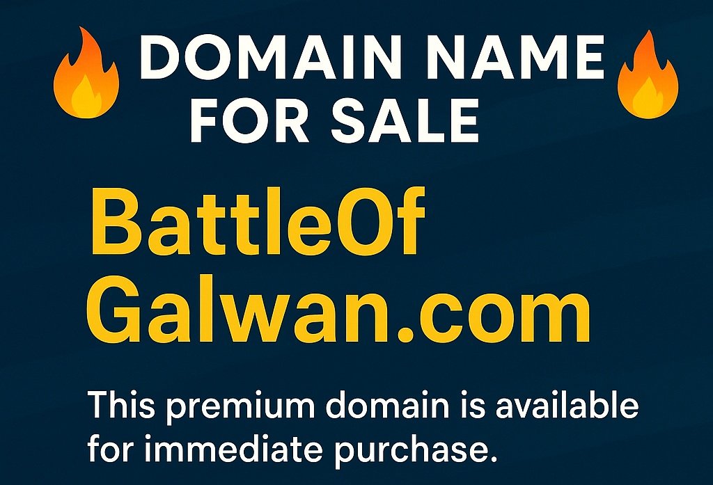 BigSmileGuide's tweet image. battleofgalwan.com

is for sale!

#Domain #domain_name #domainsale @Flippa @UnclaimedDomain #BattleofGalwan