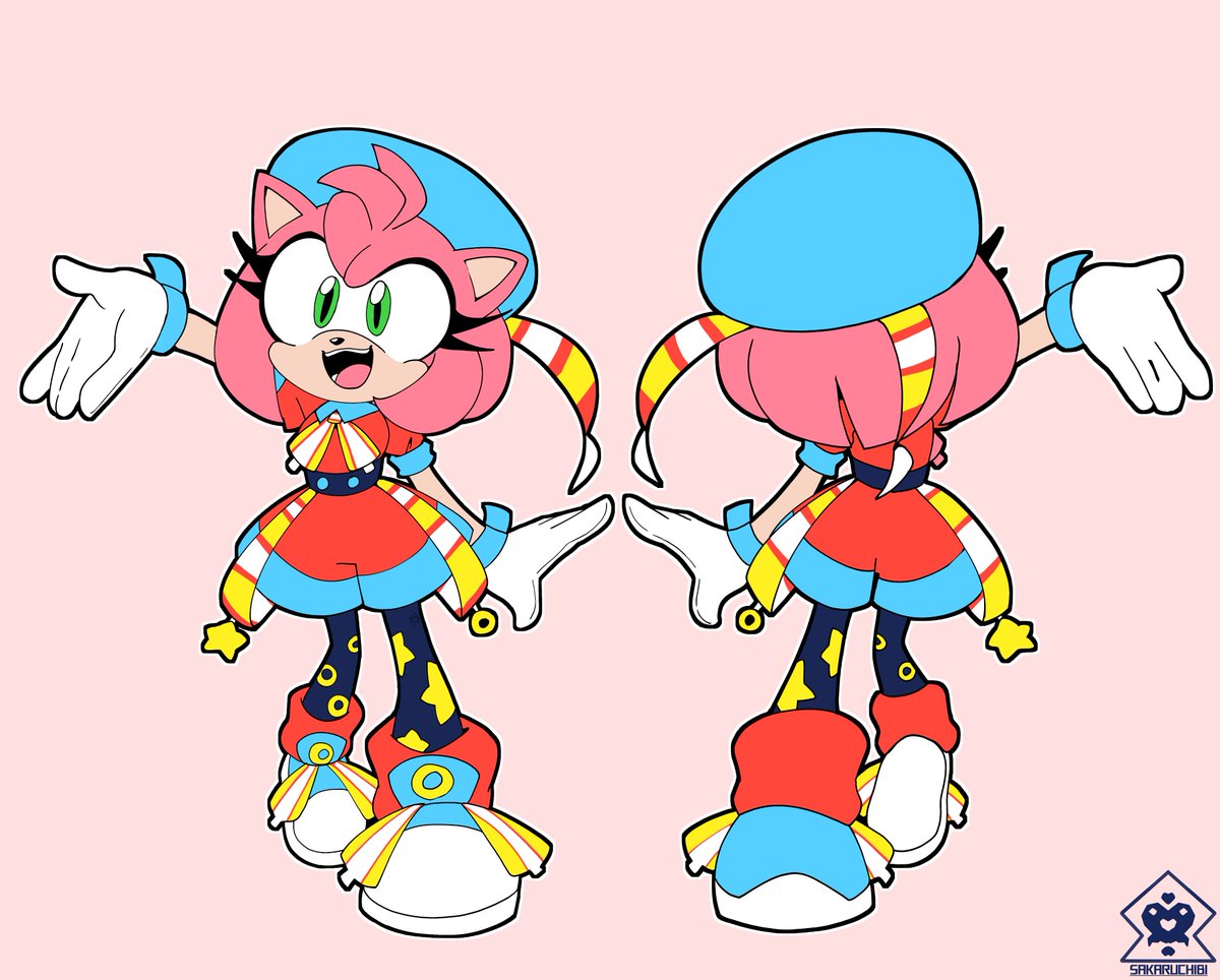 sakaruchibi12's tweet image. This is my entry for the #SonicRumble costume contest.
Celebration Amy.
#CommunitySkin