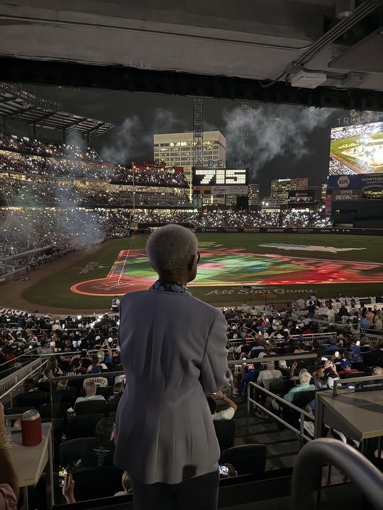 Foul Territory (@foulterritorytv) on Twitter photo This picture of Billye Aaron watching her husband's tribute is incredible. ❤️
(Via: <a href="/Braves/">Atlanta Braves</a>) This picture of Billye Aaron watching her husband's tribute is incredible. ❤️
(Via: <a href="/Braves/">Atlanta Braves</a>)