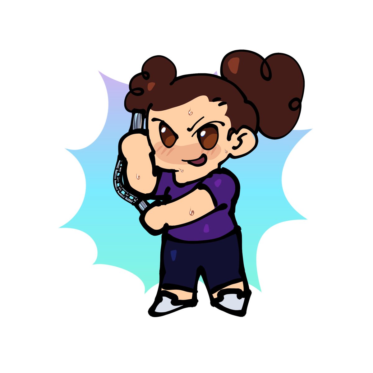 kekipanque's tweet image. I&apos;ve been learning how to use nunchucks, lol