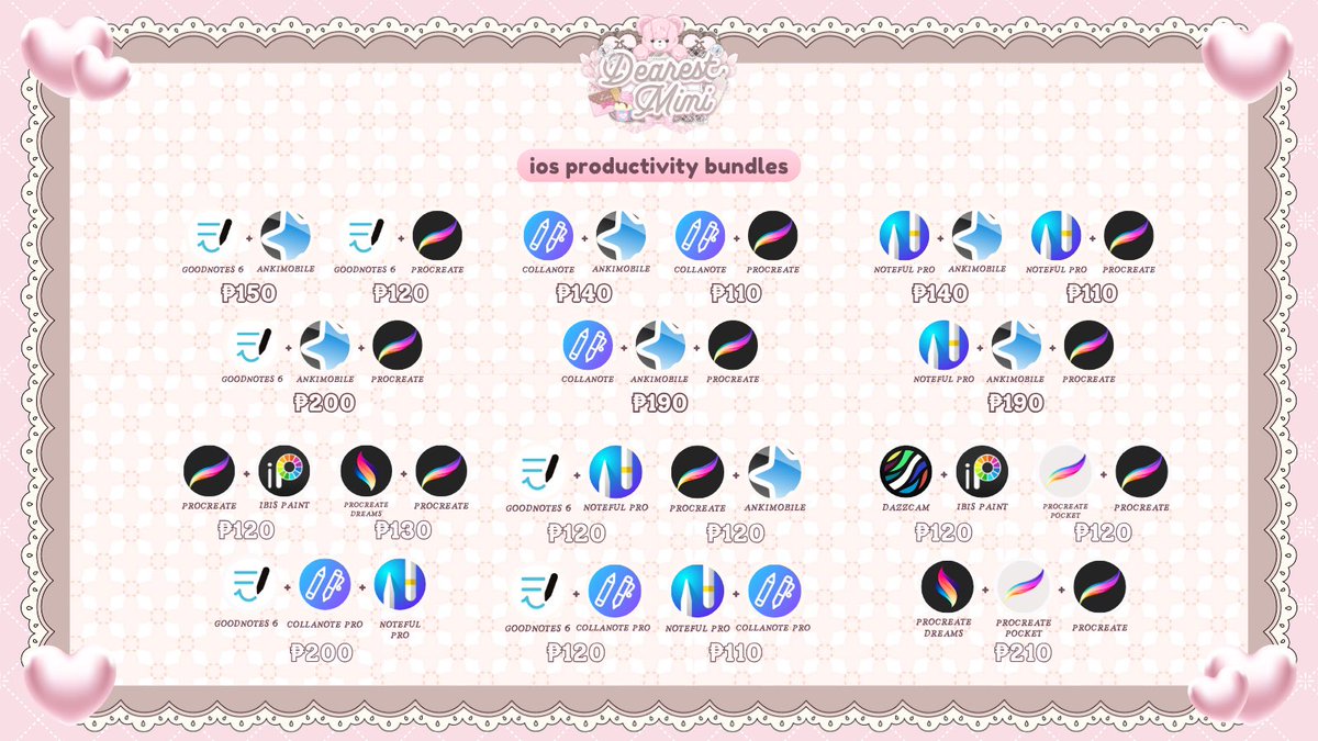 lf goodnotes anki dazzcam procreate kilonotes tweet media