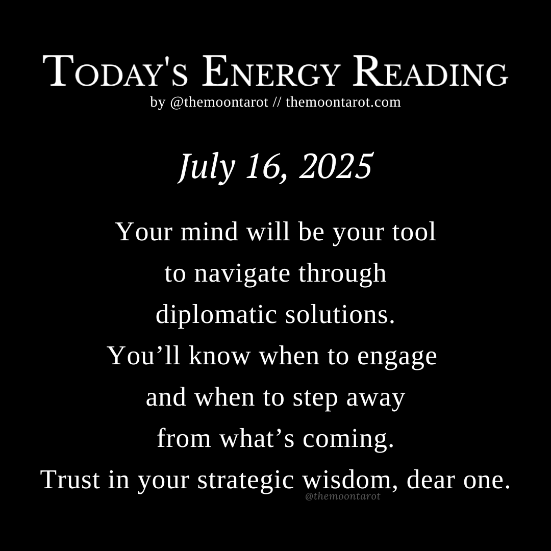 themoontarot_'s tweet image. Today&apos;s Energy Reading: July 16, 2025