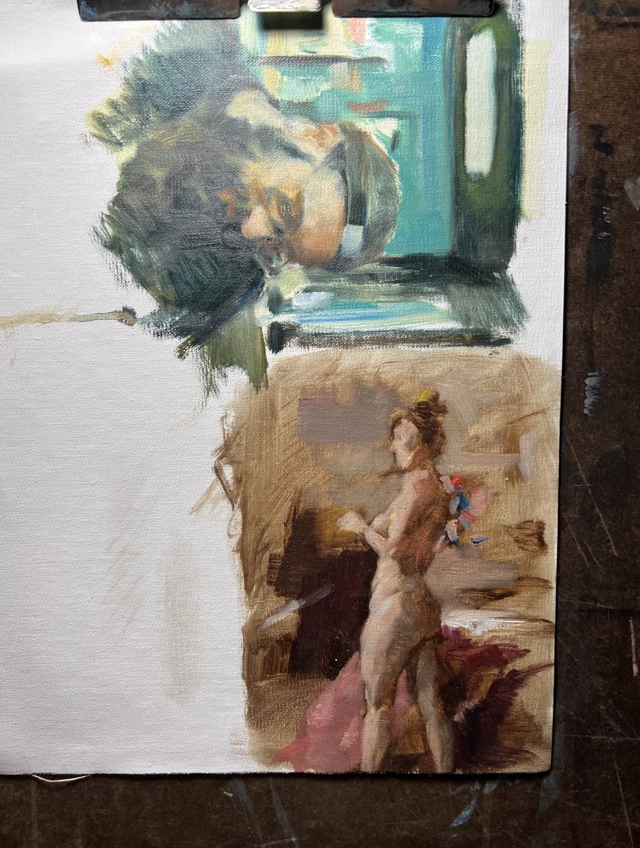 Some old sketches painted in oils ✨