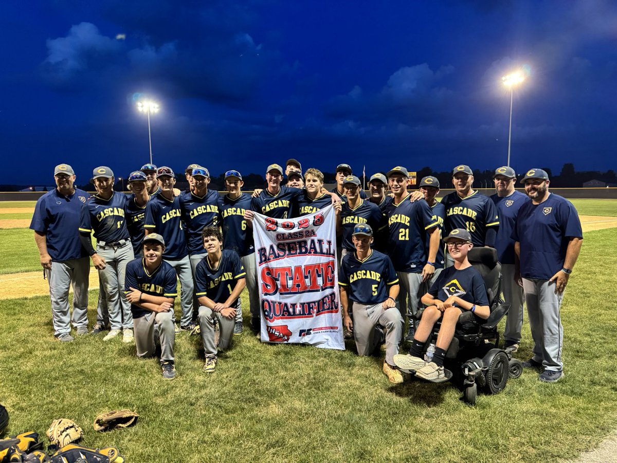 Cascade heads to state for the third time in four years after topping Grundy Center 7-3. This comes after the Cougars started off the season 1-7. #iahsbaseball