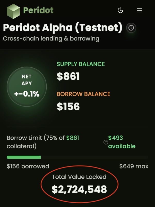 🟩 Peridot.finance's Lend &amp; Borrow Market has gained over $2.7M TVL on <a href="/monad/">Monad</a> Testnet in 24H!

🟪 Monad.xyz is a new EVM #Blockchain with 10,000 TPS, 0.5 seconds block times &amp; 1 second finality

👇Checkout our Guide to get started!

medium.com/@peridot.finan…