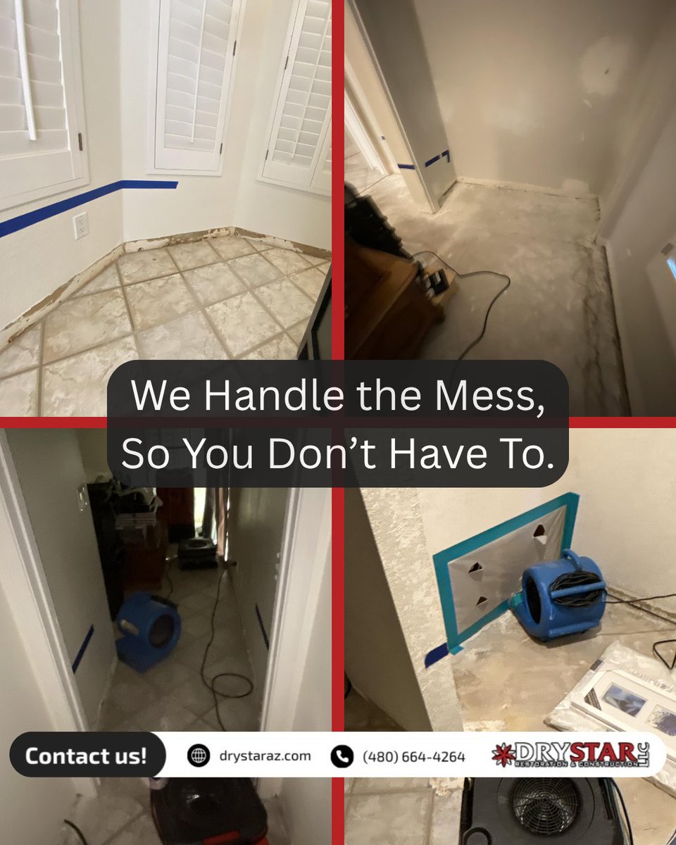 Don’t stress over the mess—let us handle it.

Water damage can feel overwhelming, but our certified team jumps into action fast with professional-grade equipment and years of expertise.

#DryStarRestoration #WaterDamageCleanup #AZRestorationExperts #EmergencyRestoration