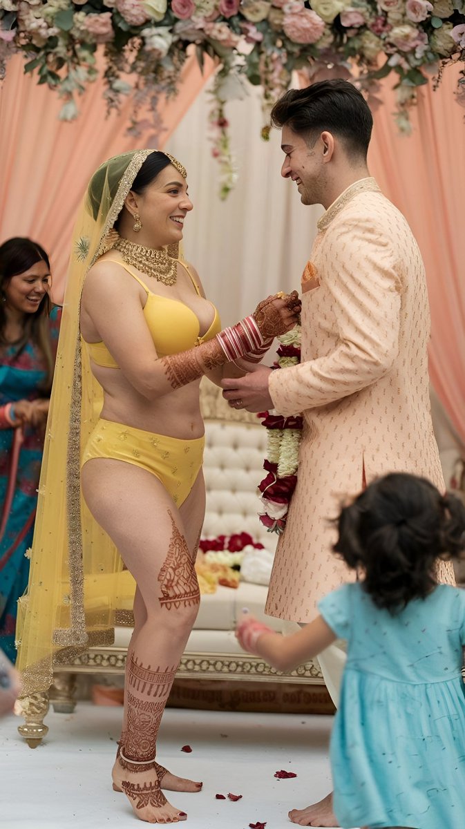 Being an Abla sanskari nari this will be my dress code for marriage. when I'll marry love of my life Javed khan mullah g 💚 🫦

Sanskari aurat jitnay km wastr pehanti hai utnay hi zeda mulloun ko apna dewana bana deti hai. 🧡💚

Can't wait for my suhaagraat 🔥

Retweet 💚 🧡