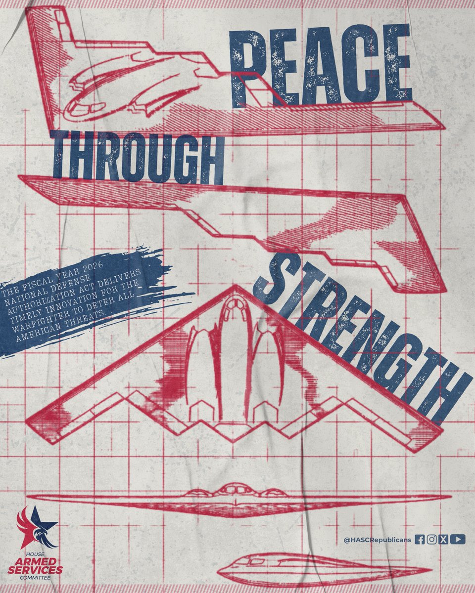 RepRonnyJackson's tweet image. Today, @HASCRepublicans are taking action to DEFEND America and stand up to our adversaries.
The #FY26NDAA delivers on President Trump’s promise to rebuild our military, restore deterrence, and deliver PEACE THROUGH STRENGTH.
America FIRST. Always.