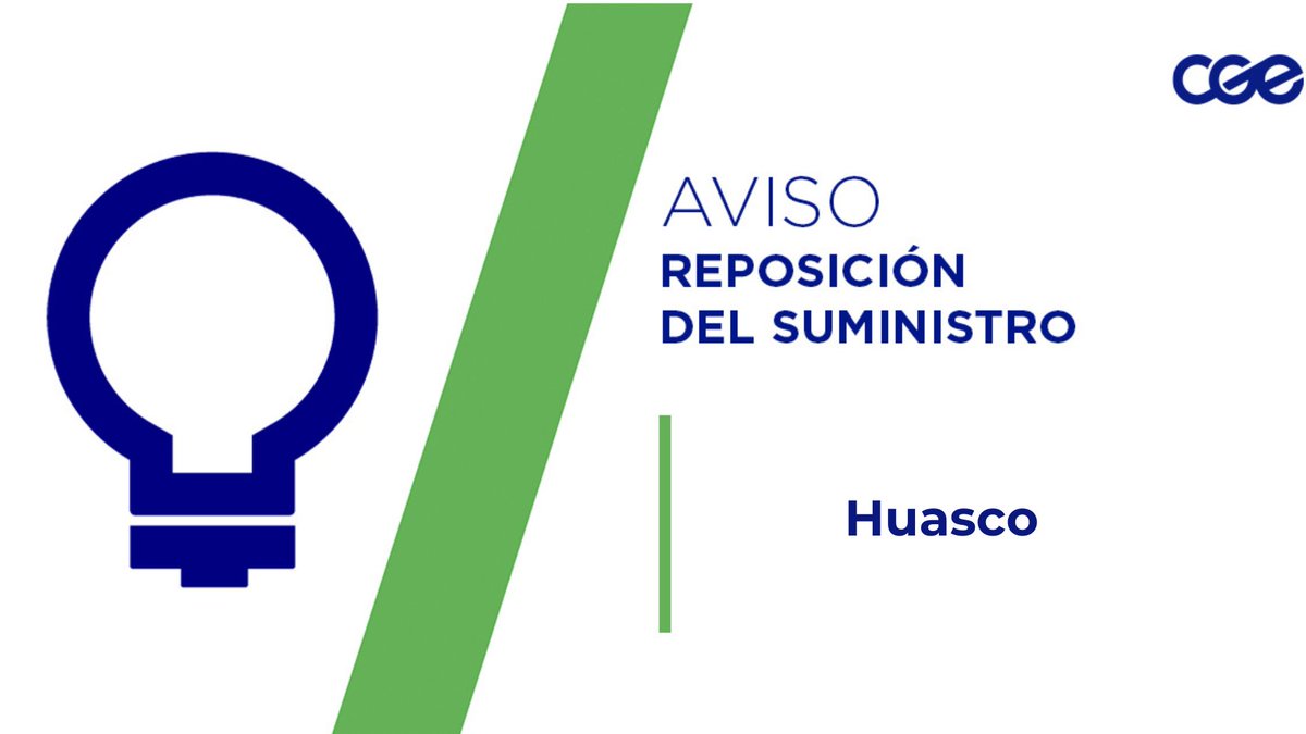 Informamos a nuestros clientes de los sectores Cautín, Luis Uribe, Atacama, Cabo Pilar; en la comuna de #Huasco, la normalización del servicio. Verifica tus automáticos, si continúas sin energía, comunícate con tu número de cliente a nuestros distintos canales de atención 📲 y te