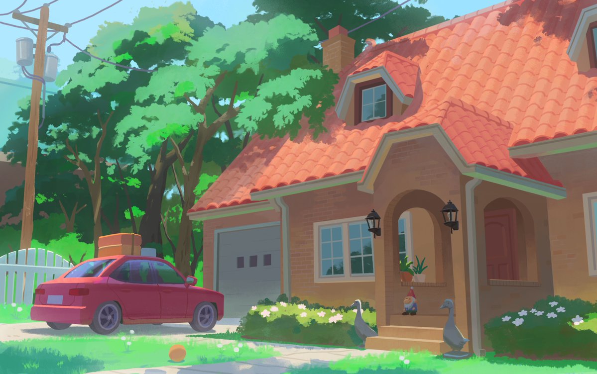 _limabeans__'s tweet image. Cute little house at 4 times of day
