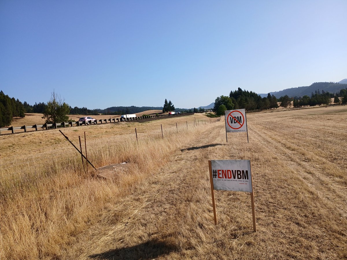 SHammerson1776's tweet image. #endvbm is officially on I-5 !🤩!
If you have an I-5 visible location to place a sign 🇺🇲 DM me your phone # and I'll text you for a Google map pin drop.
With Washington and California in this movement, we will get signs put up in the I-5 corridor at no cost.
🇺🇲🇺🇲 LFG 🇺🇲🇺🇲