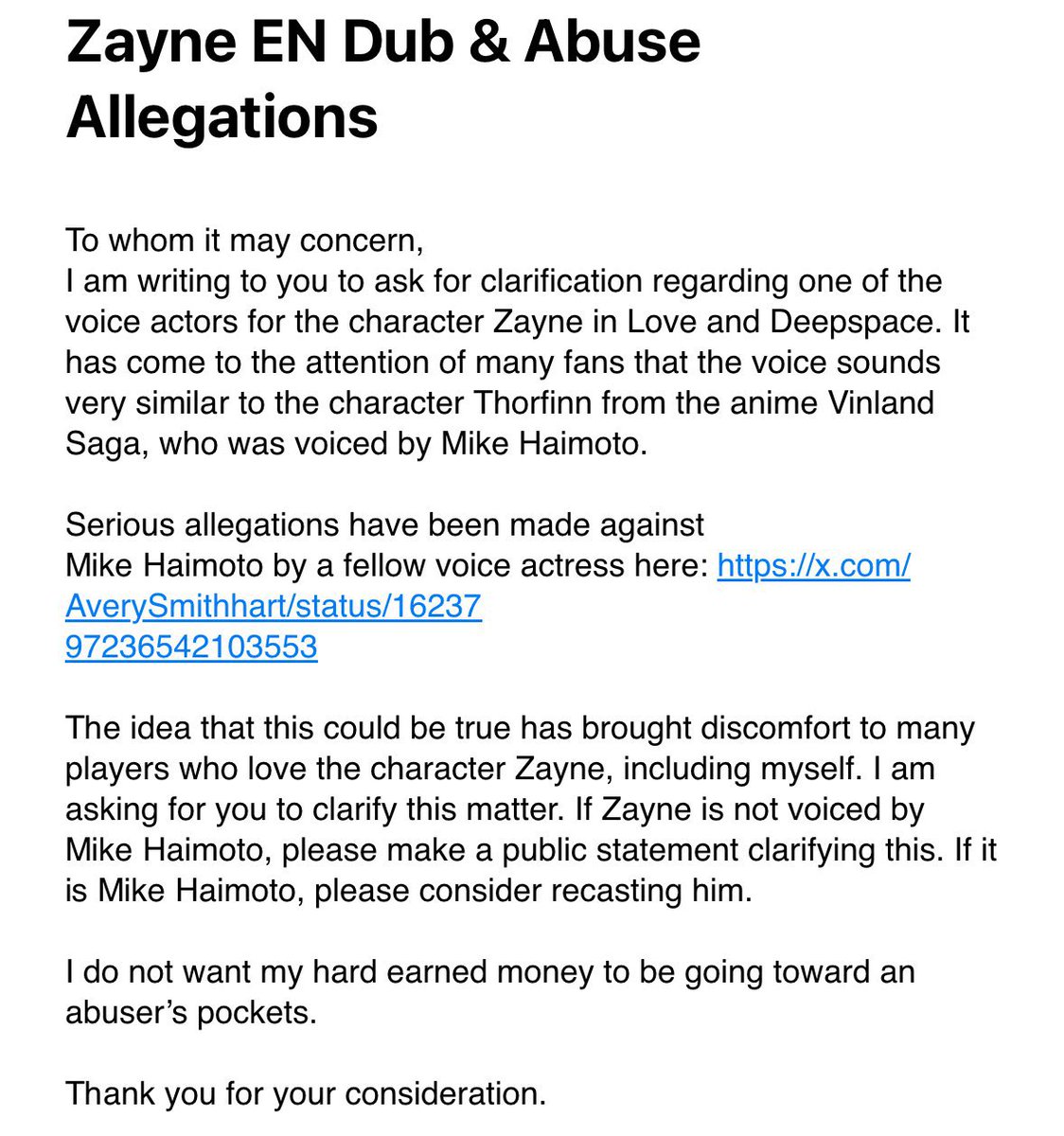 Day 6 of Infold not clearing out important matters brought out by us
I beg you all to please not let this die down as if it were some random drama

Here’s are some template you can use

Regarding the VA
x.com/kuro1992_/stat…