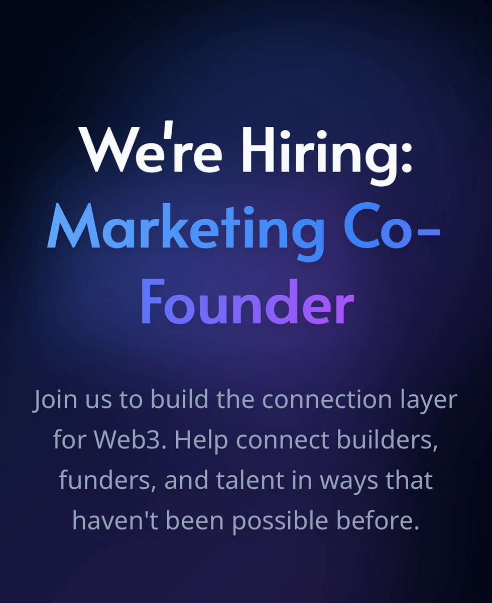 ABlockUnchained's tweet image. We are looking for a straight killer. Any recs?

Link to apply is bellow.

Come build the future, one connection at a time.