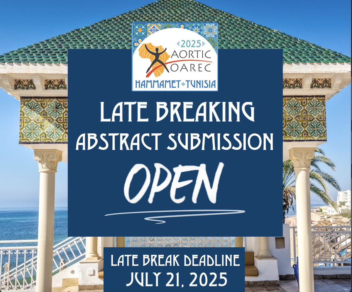 AORTIC_AFRICA's tweet image. 🎯 #AORTIC2025 Late-Breaking Abstract Submission is OPEN!
Have new data that was not ready earlier this year?
Submit by June 21, 2025 &amp; share your research with the continent’s leading oncology community.
🔗 Submit here: aorticconference.org
#CancerControl #OncologyAfrica