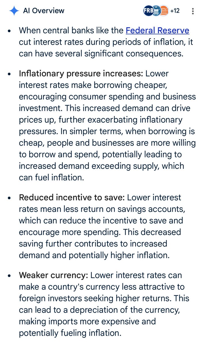 TheLoris2's tweet image. Inflation came in at 2.7. We’re just beginning to see the effect of tariffs now. It will get much higher. Now Trump wants to lower interest rates,this will jack up the inflation higher….but they’ll be a little sugar rush right before the midterms, if he times it right. After…