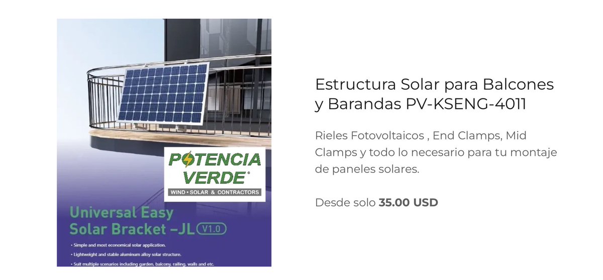 Nuevo embarque de Estructura Solar ☀️a los mejores precios del mercado.  Para todo tipo de techos

Más info: potenciaverde.com/estructura-sol…

+507 6618-2630 +507 394-6696