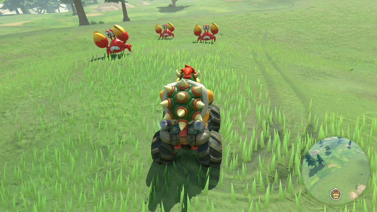 xRyuAsh's tweet image. Crabgrass...I get it. 😂
I think someone at Nintendo was clever and silly to put some sidesteppers all the way out here. 😄
#MarioKartWorld