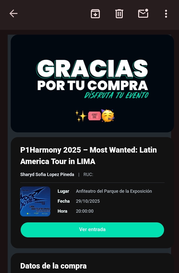 habiit__'s tweet photo. Por si alguien gusta estoy vendiendo una entrada PMR para el concierto de P1harmony en Lima. La entrada me salió 311 soles pero la estoy dejando a 260 aunque se puede negociar 🥹 Por favor denle rt https://t.co/na4cbCuhf0