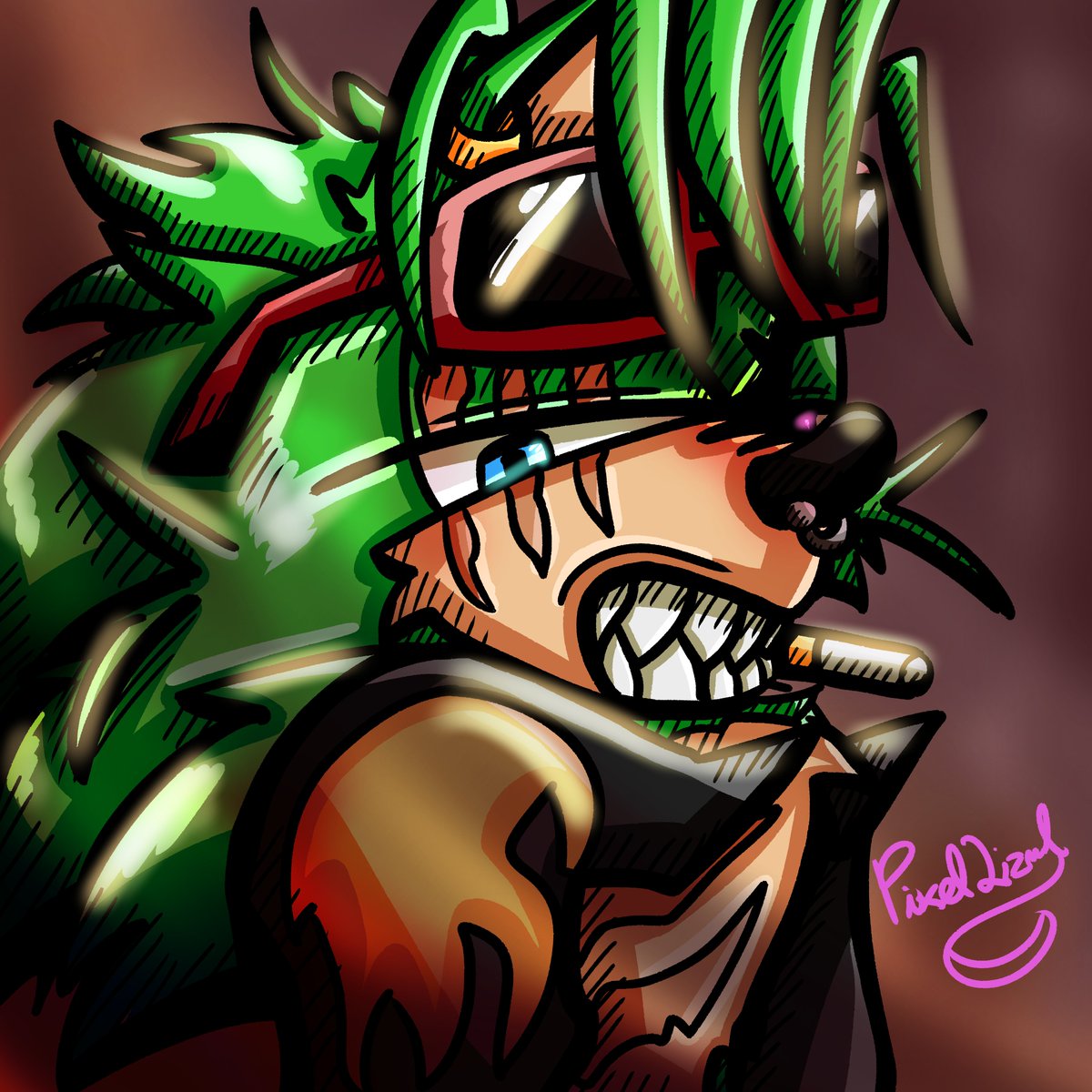 PixelatedL1zard's tweet image. Scourge, formerly Manic, for an AU I have locked away; it will never see the light of day.
#ScourgetheHedgehog #ManictheHedgehog #SonicTheHedgehog #Sonicfanart #SonicAU
