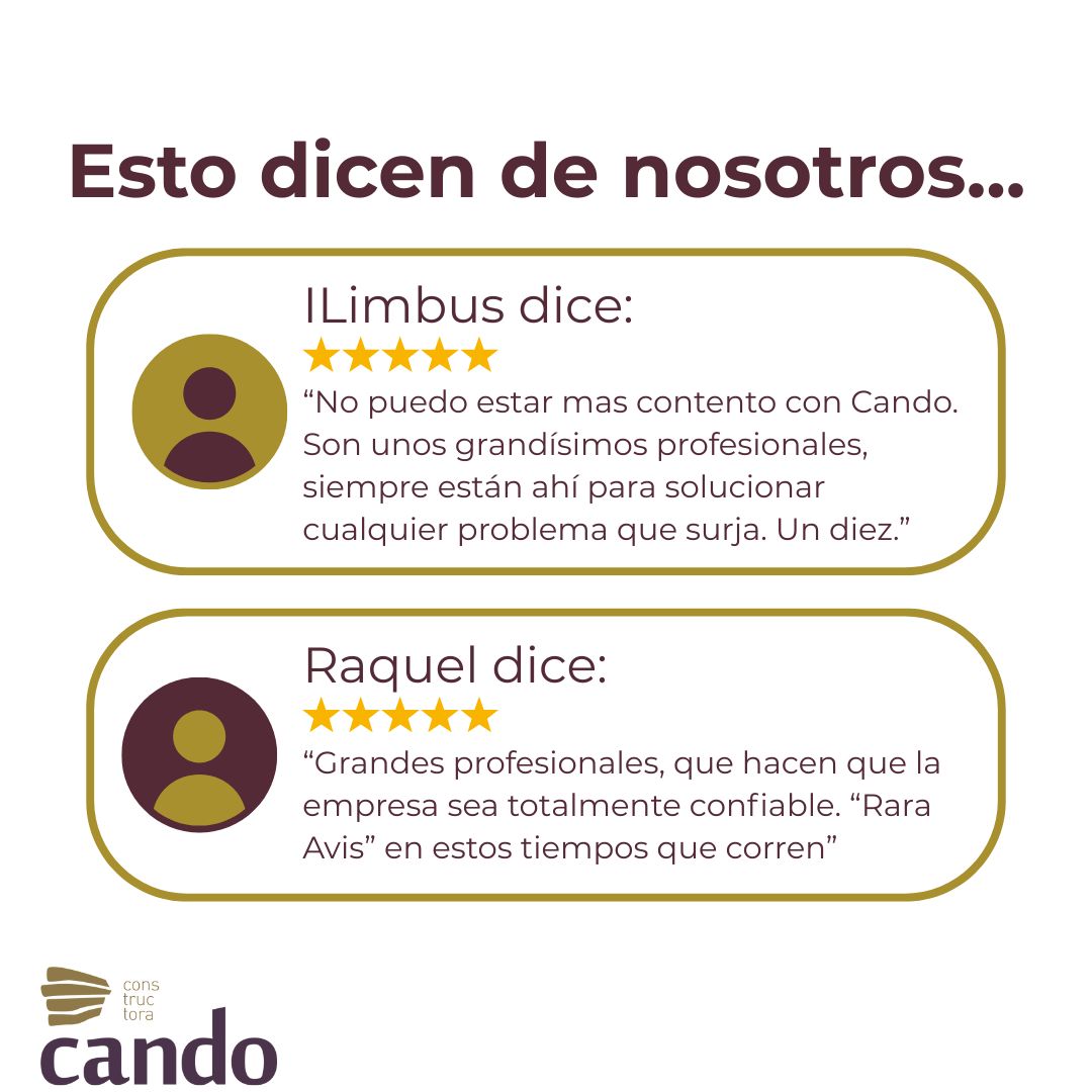 👷‍♂️✨ En Cando, nuestro mejor aval son las palabras de quienes ya confiaron en nosotros.
Cada proyecto es un compromiso, y saber que superamos expectativas… es lo que más nos motiva.
¿El próximo testimonio? Podría ser el tuyo.
#candoconstructora #compromisoycalidad