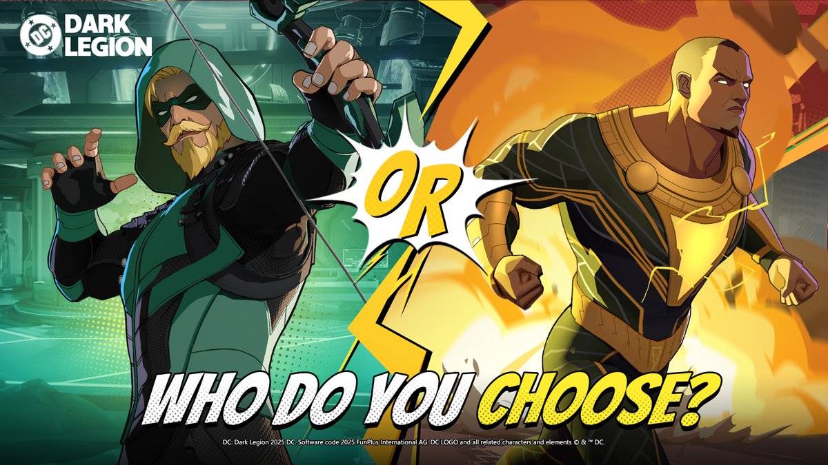 DCDarkLegion's tweet image. 🔥 Which DPS: Green Arrow or Black Adam?

🏹  Green Arrow: Physical DMG &amp;amp; single target specialty
⚡ Black Adam: Spiritual DMG and AoE mastery

Make your pick in the comments!