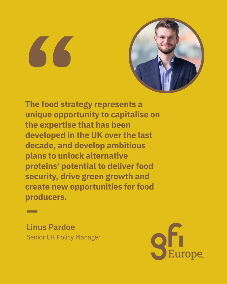 📢Breaking 📢Economic growth, public health, sustainability and resilience form the 4 pillars of the new UK food strategy, with plant-based, fermentation-made and cultivated foods set to play a growing role.

Learn more: gfieurope.org/blog/uk-food-s…