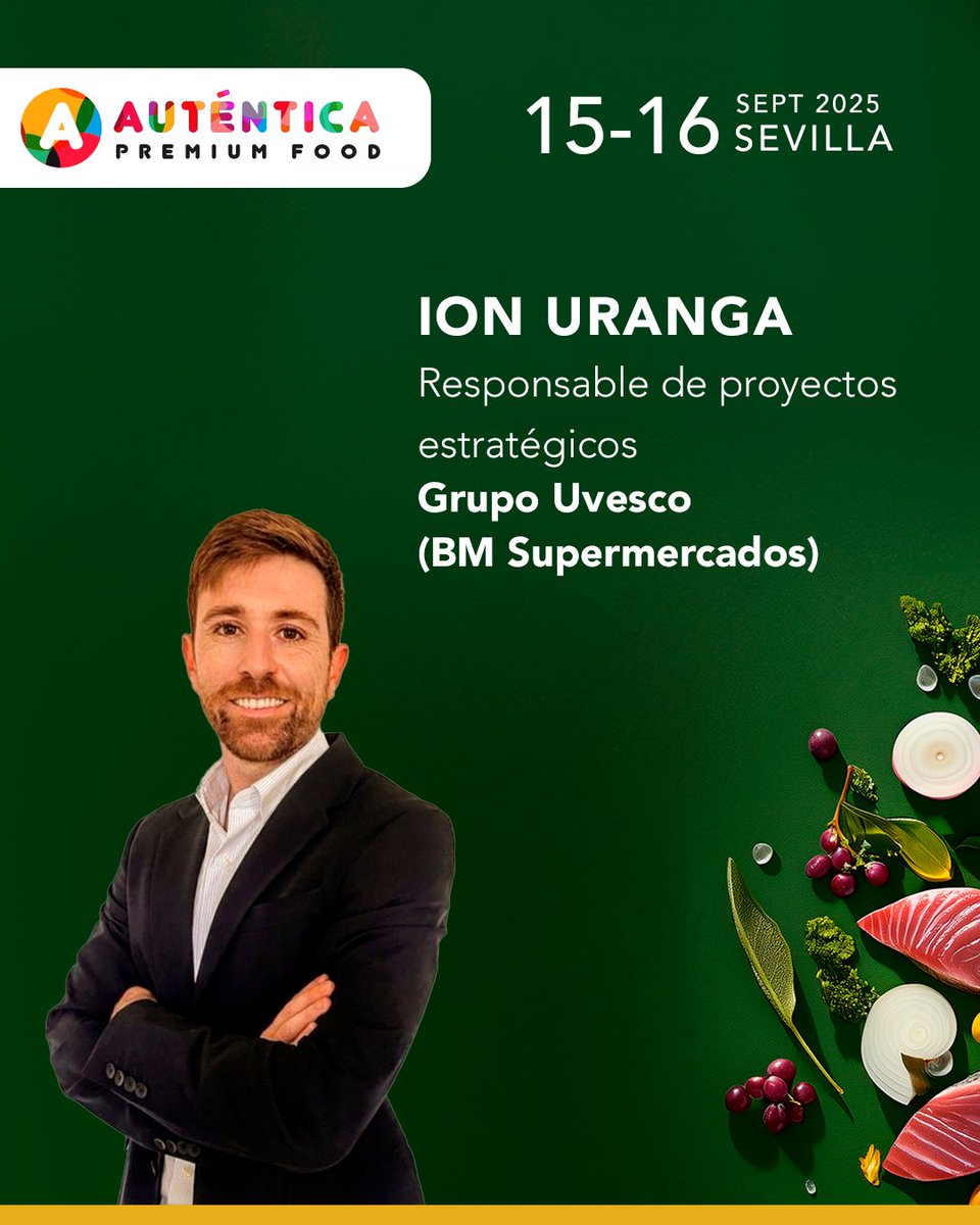 📢 ¿Cómo fidelizar al cliente en el nuevo escenario del retail?💬 Ion Uranga (<a href="/BMSupermercados/">bmsupermercados</a>) estará en #AuténticaPremiumFood hablando de cómo convertir compradores en embajadores de marca.

🎟️ Entradas 👉 autenticapremium.com/visitar/ticket…

#Retail #EventosFood #Gastronomía #GrupoUvesco