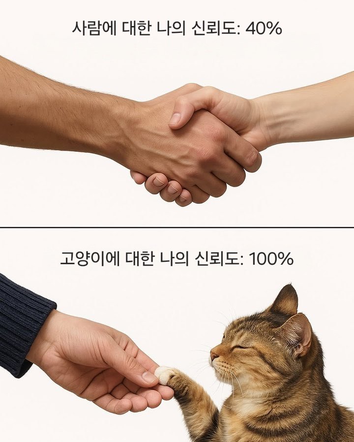 고양이에 대한 나의 신뢰도