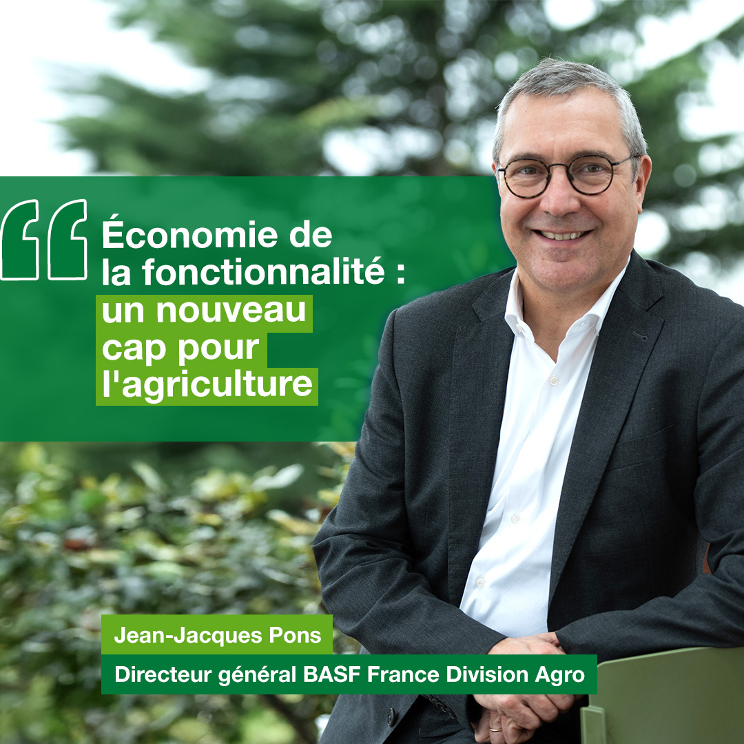 [TRIBUNE]

📢 Dans sa toute dernière tribune pour <a href="/lopinion_fr/">l'Opinion</a>, Jean-Jacques Pons, Directeur général BASF France Division Agro, défend l’économie de la fonctionnalité comme un nouveau modèle économique pour l’agriculture.

🎯 Pour lui, l’objectif est clair : répondre aux défis