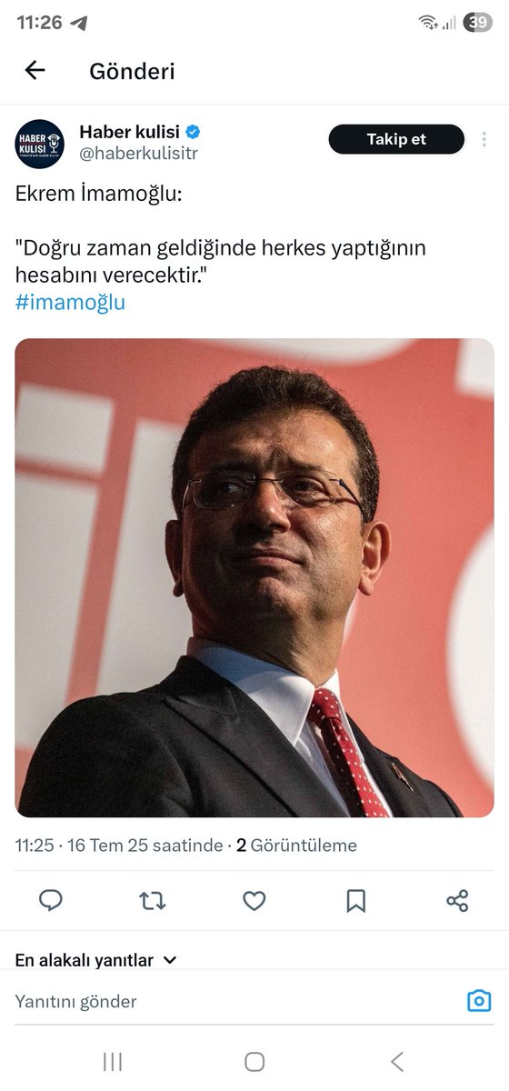 "Yediğiniz hurmalar gün gelir seni tırmalar"

O gün bugün 🤣🤣
Akın Gürlek Adamdır 🇹🇷

____
Fatih Altaylı Ekrem İmamoğlu #15Temmuz Fetö