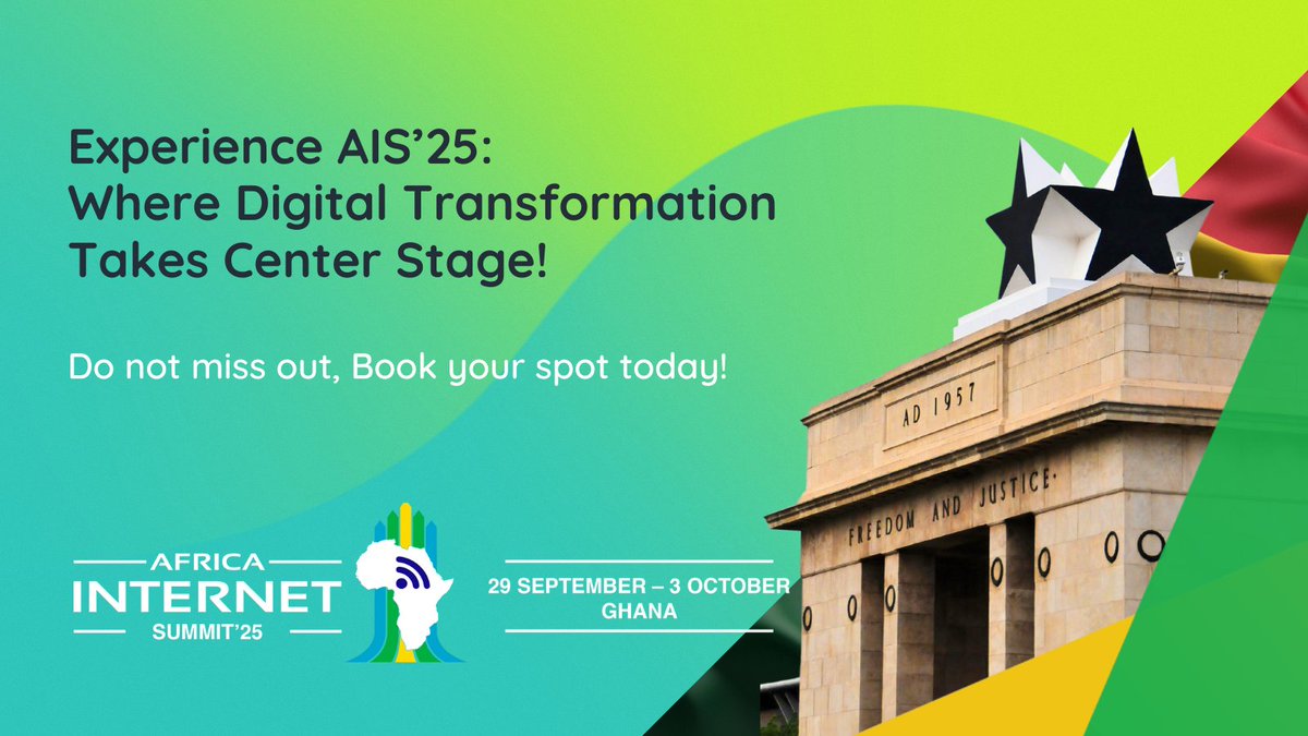 Africa Network Operators Group (AfNOG) (@afnogworkshops) on Twitter photo AIS’25 registration is still ongoing. If you have not yet registered, do so here>>> internetsummit.africa/en/register
<a href="/AfNOGWorkshops/">Africa Network Operators Group (AfNOG)</a>
<a href="/aftld/">AfTLD</a>
<a href="/ICANN/">ICANN</a>
<a href="/ISOC_Africa/">Internet Society Africa</a>
<a href="/africandomain/">.africa</a>
<a href="/ZaRegistry/">ZA Registry Consortium</a>
<a href="/AfricaCERT/">AfricaCERT</a>
@afrinic
<a href="/mocghana/">Ministry of Comms</a>
<a href="/NCAGhana/">NCA Ghana</a>
<a href="/Ghanadotcomltd/">Ghana Dot Com Ltd</a> AIS’25 registration is still ongoing. If you have not yet registered, do so here>>> internetsummit.africa/en/register
<a href="/AfNOGWorkshops/">Africa Network Operators Group (AfNOG)</a>
<a href="/aftld/">AfTLD</a>
<a href="/ICANN/">ICANN</a>
<a href="/ISOC_Africa/">Internet Society Africa</a>
<a href="/africandomain/">.africa</a>
<a href="/ZaRegistry/">ZA Registry Consortium</a>
<a href="/AfricaCERT/">AfricaCERT</a>
@afrinic
<a href="/mocghana/">Ministry of Comms</a>
<a href="/NCAGhana/">NCA Ghana</a>
<a href="/Ghanadotcomltd/">Ghana Dot Com Ltd</a>