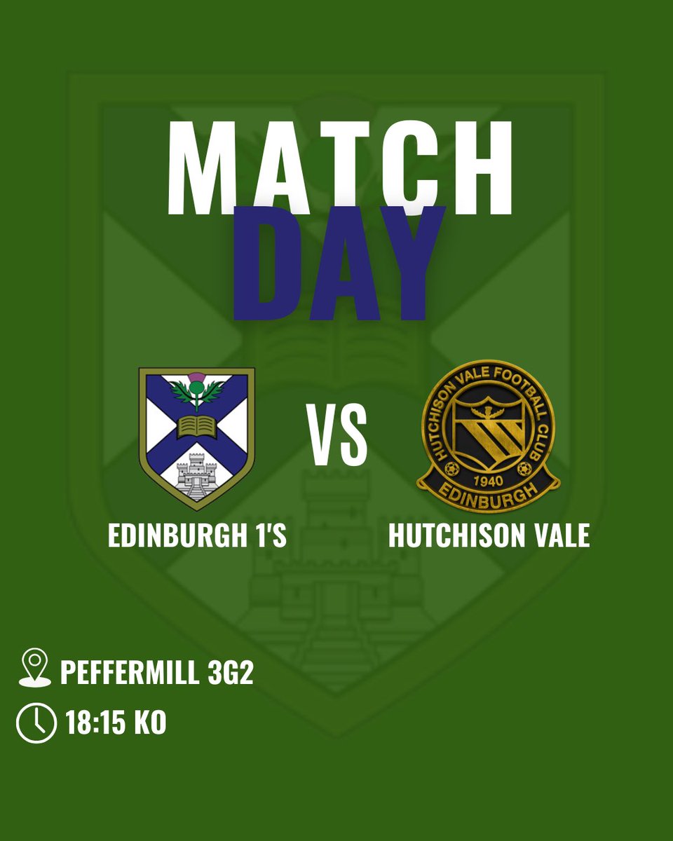 It’s Matchday!

🆚 Hutchison Vale 
⏰ 18:15 KO 
📍Peffermill 3G2

OCOL💚💙