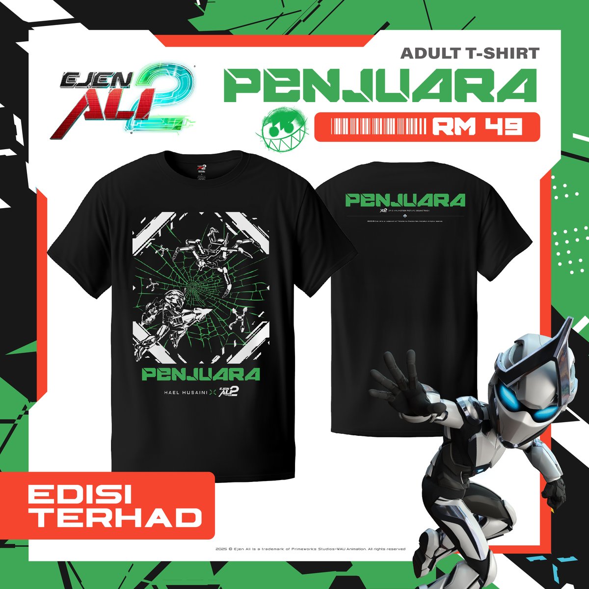ejen_ali's tweet image. 🎉 OFFICIAL EATM2 OST T-Shirt 🎵👕

🎤 Available Designs:
Nidji x EATM2 – Teman Sejati
M. Nasir x EATM2 – Hanya Kamu
Hael Husaini x EATM2 – Penjuara

✨ LIMITED EDITION!
🛒 Get Yours Now - s.shopee.com.my/709Bk4qzzi