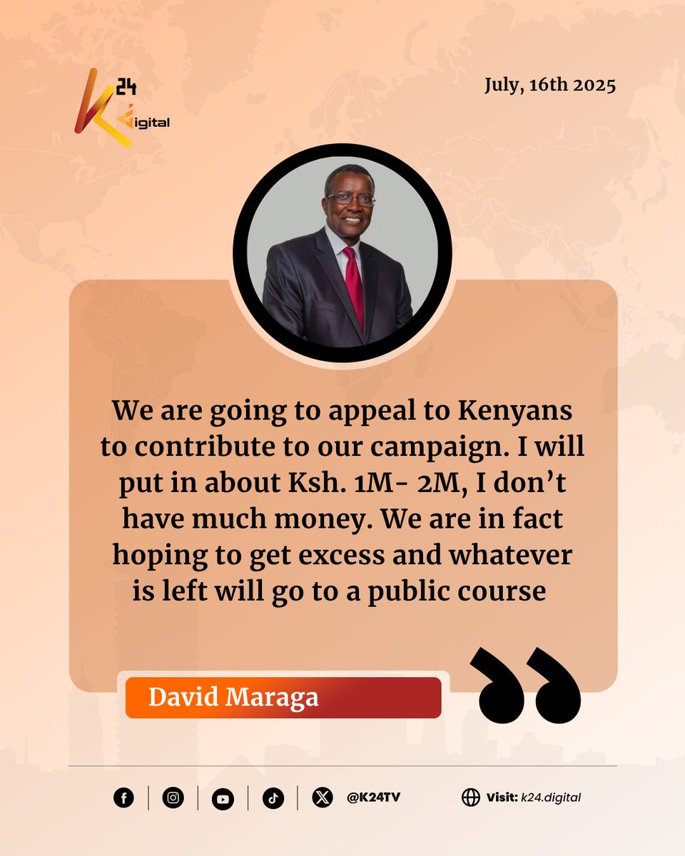 If he's the people's choice and willing to serve the people then we SHALL fund him