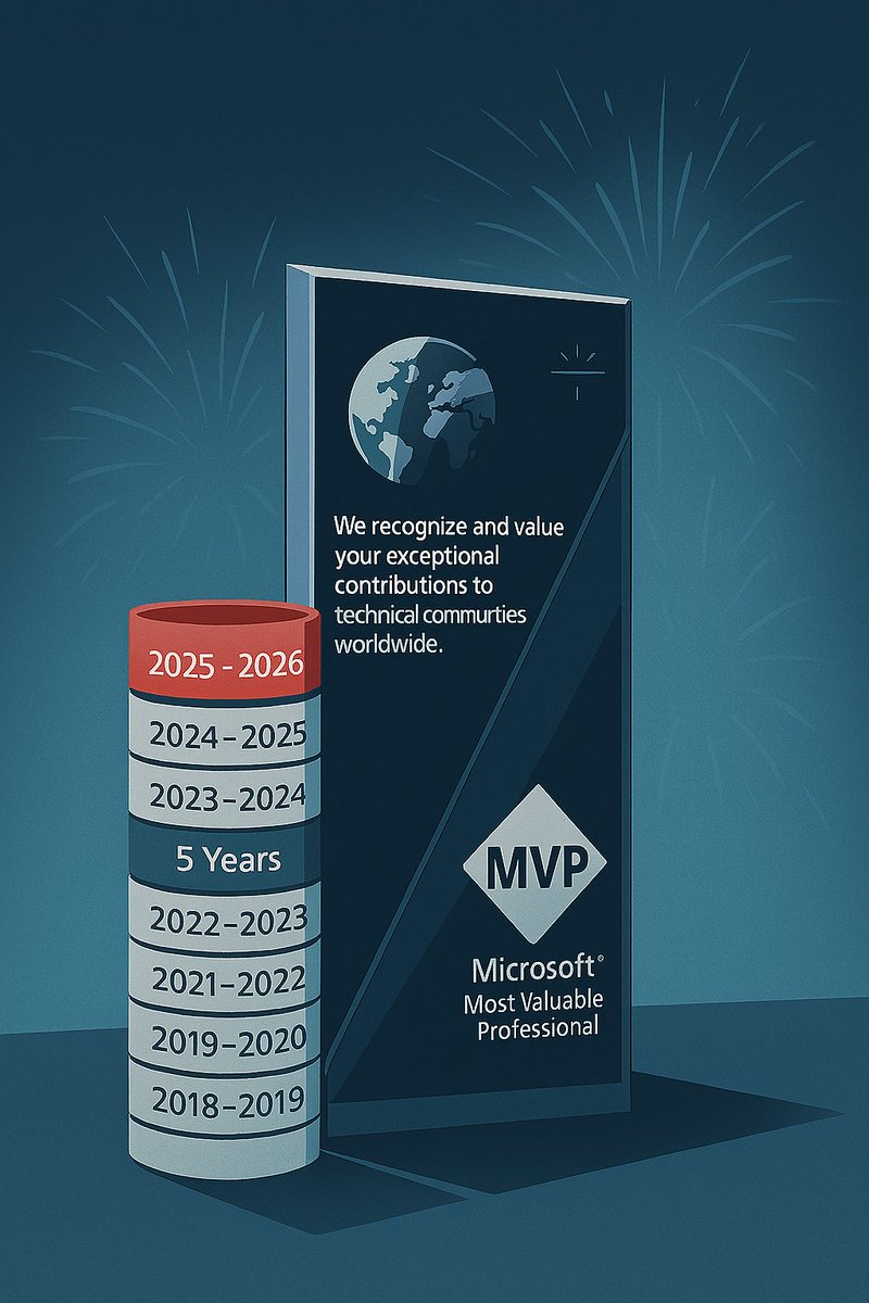 I'm truly honored to be renewed as a Microsoft MVP for the 8th time 🙏. A big thank you to the incredible community — the passion and collaboration inspire me every day #CommunityFTW. Special thanks also to #glueckkanja for the continuous support 
#MVPBuzz #Microsoft #MSIntune