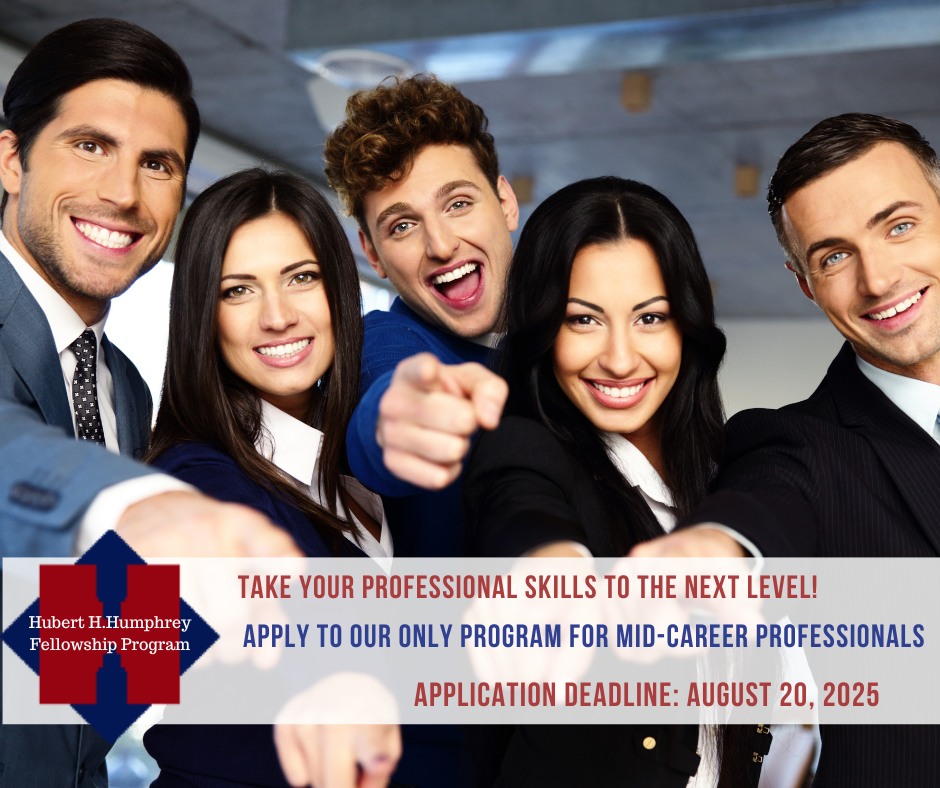 USEmbassyRiga's tweet image. Are you a mid-career professional looking to foster change for the greater good? Apply for the 2026-2027 Hubert H. Humphrey Fellowship! This specialized exchange program enhances leadership among international professionals who collaborate to address local and global challenges.…