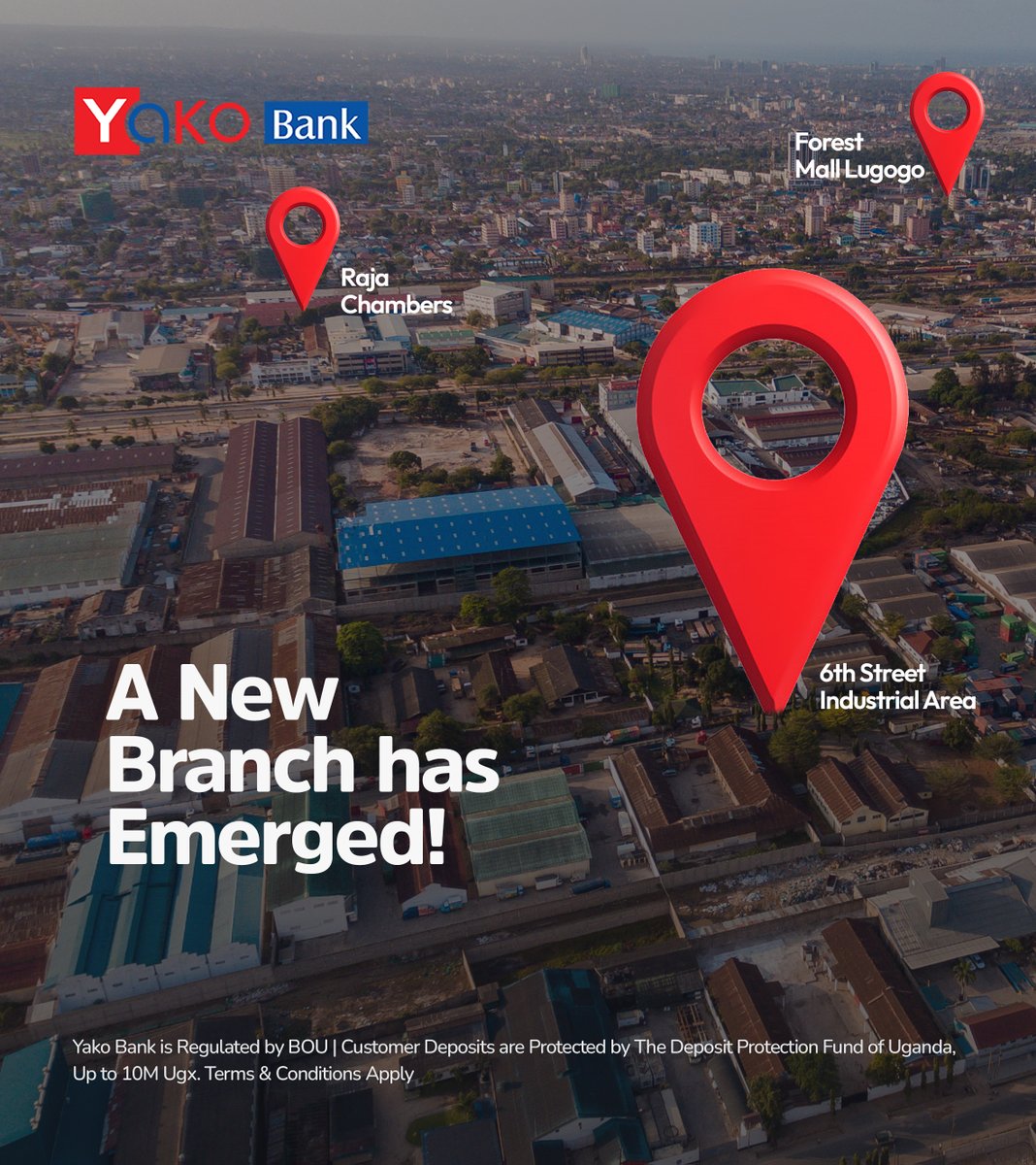 YakoBankUG's tweet image. Exciting news! Yako Bank’s newest branch has sprouted on 6th Street Industrial Area! 🌱💼. Banking made easy, fun, and right near you! 

#YakoBank #NewBranch #BankingJoy #IndustrialArea #UgandaBusiness