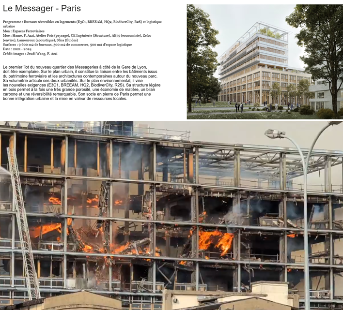 "Sa structure légère en bois permet à la fois une très grande porosité, une économie de matière, un bilan carbone et une réversibilité remarquables"