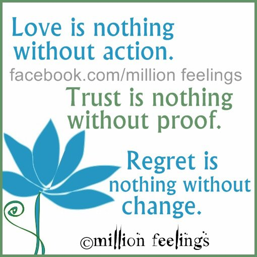 Love, trust and regret...