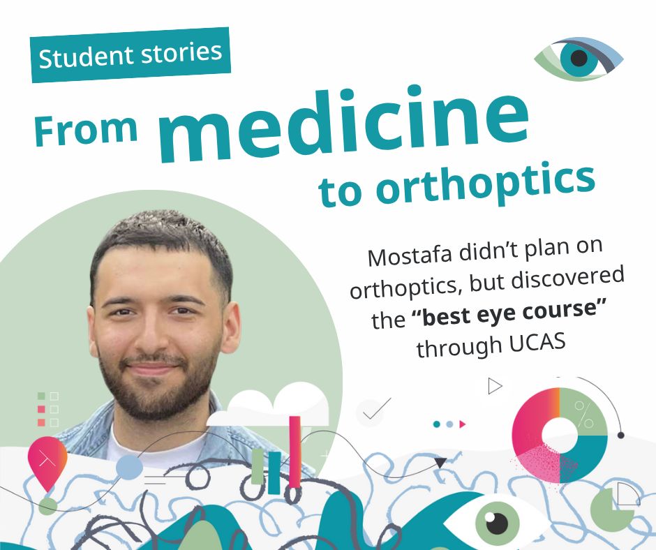 BIOS_Orthoptics's tweet image. Looking for a healthcare career where you can make a real difference? Check out orthoptics.
Read Mostafa's story: buff.ly/MvjHEgJ #OrthopticCareers @HealthCareersUK, @BeverleyHarden @UCAS