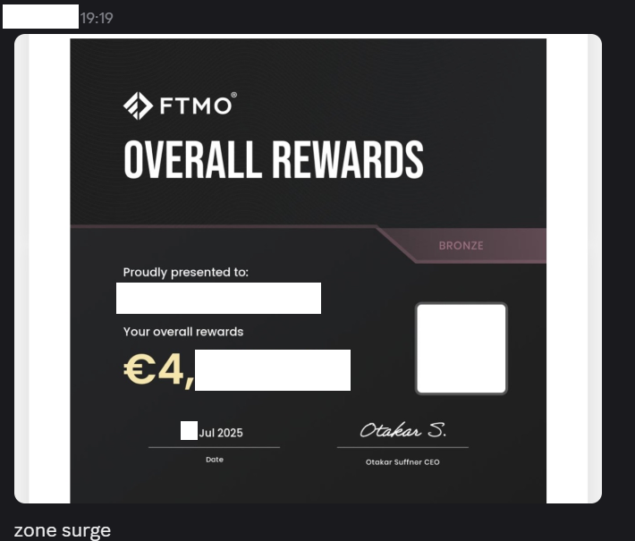 Someone sent me this 2.5 weeks ago. He passed his FTMO P1 and P2 with Zone Surge..

Today he sent me a €4.700+ payout.

#forex #forexbot #forexea #trading #tradingbot #tradingea #propfirm #trirex #automatedtrading