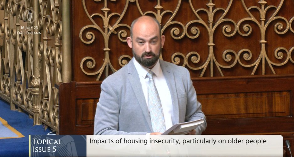 #Dáil Topical Issue 5: Deputy Eoin Hayes <a href="/Eoin_Hayes/">Eoin Hayes 🌍</a> - To the Minister for Housing, Local Government and Heritage: Impacts of housing insecurity, particularly on older people. #SeeForYourself
oir.ie/0a4ff4f