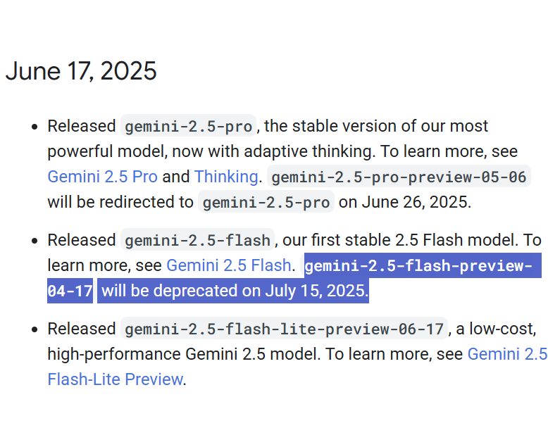 ZacharyHuang12's tweet image. Our code2tutorial.com helps developers generate 100+ tutorials for GitHub repos per day. But today it had an outage, so I had to stay up late and fix it. It turns out that the LLM we used is deprecated, as noted in a random Google release note.