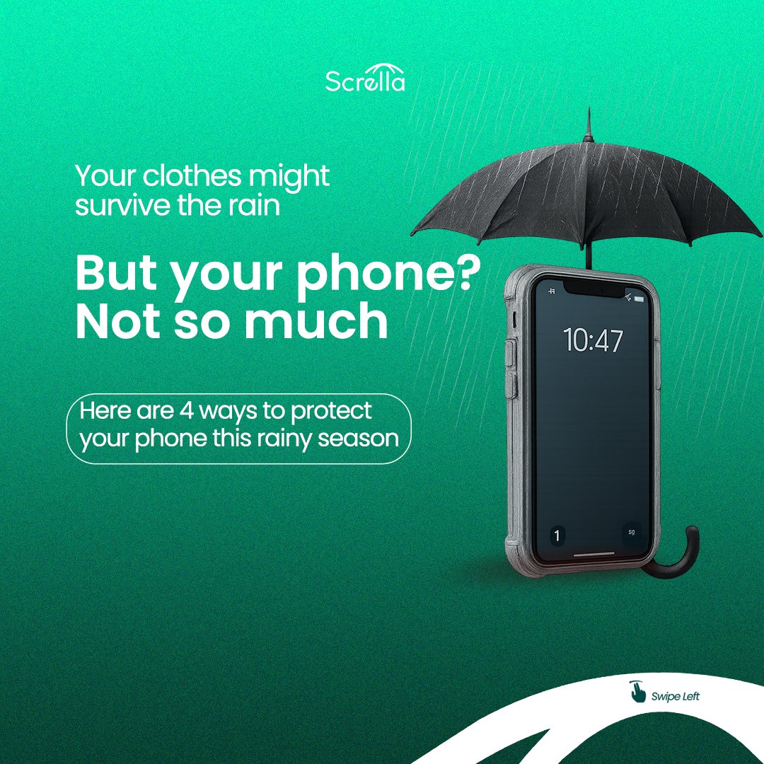 getscrella's tweet photo. Rainy season is here, and water damage is real.
Here are 4 simple ways to protect your phone and avoid unexpected repair costs.
Slide through, save it, and don’t forget to send to a friend who needs it.
.
.
.
.
#scrella #rainyseason #phonerepair #waterdamage #phoneinsurance https://t.co/7waee6LwKF