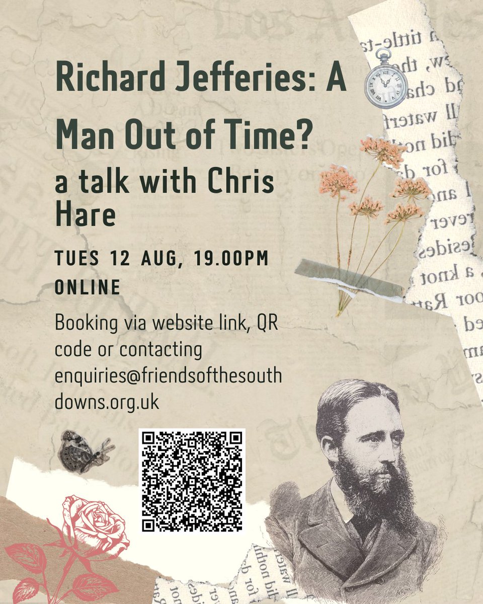Upcoming event!
Do you enjoy reading nature writing literature? Do you have a passion for the natural world and love our local landscapes?

Book our webinar exploring the life and works of Richard Jefferies, led by Chris Hare, local history expert
Tickets: ticketsource.co.uk/friends-of-the…