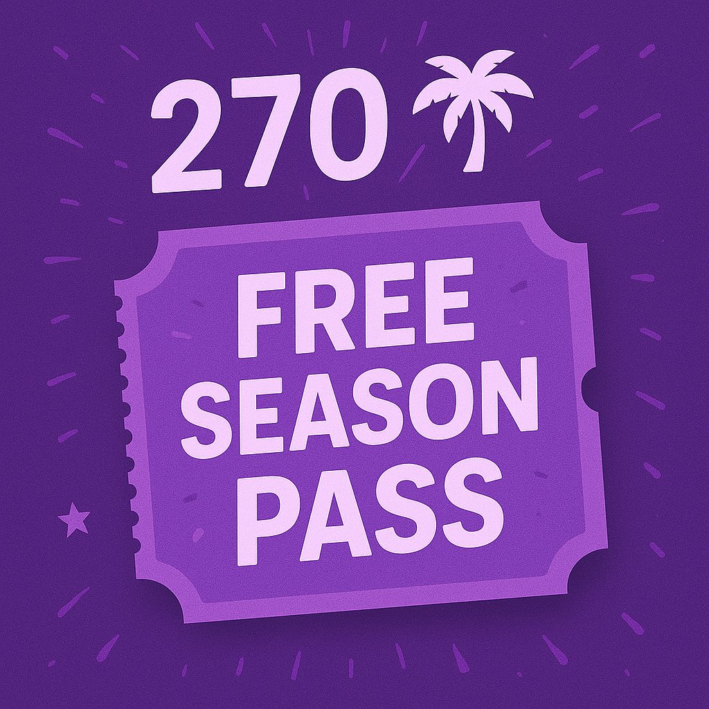 xpmarket's tweet photo. 🏖 Good Vibes: Part II is nearing its finale!

Time to climb the ranks — the more 🌴 you collect, the higher your rank, the better the rewards 🎁

🎁 First Milestone Unlocked:
270 🌴 = Free Season Pass

Start stacking. More rewards coming soon 👀 https://t.co/8DwsR7nVq6