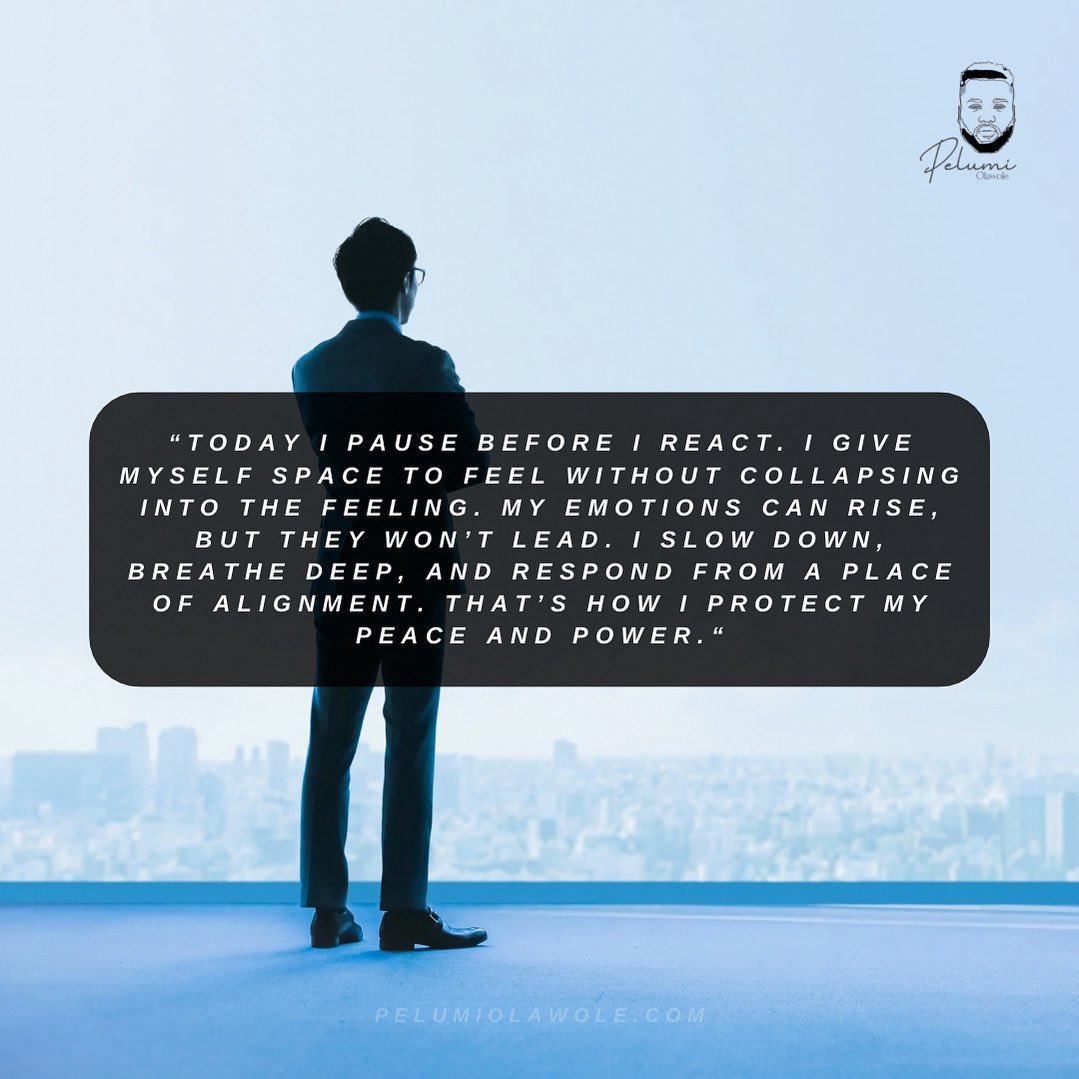peluolawole's tweet image. My pause is power, reaction is no longer my rhythm.

#EmotionalDiscipline #SelfLeadership #CalmInControl